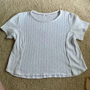 Anthropologie White Textured Sweater